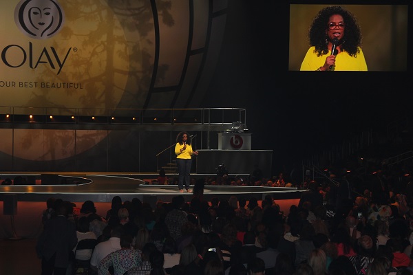 Oprah on stage
