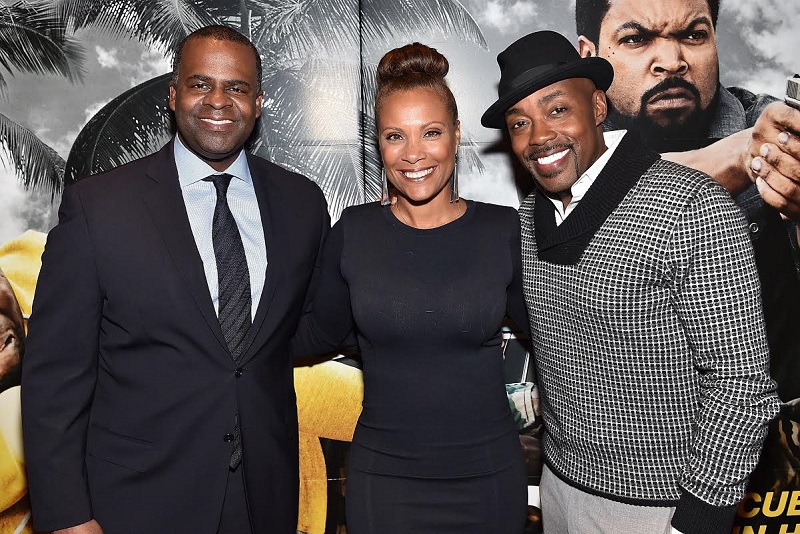ATLANTA, GA - JANUARY 13: (L-R) Atlanta mayor Kasim Reed, Heather Hayslett, and Will Packer attend "Ride Along 2" advance screening at Regal Cinemas Atlantic Station on January 13, 2016 in Atlanta, Georgia. (Photo by Paras Griffin/Getty Images for Universal Pictures)