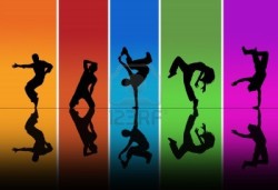 15764136-dancers-silhouettes-over-a-rainbow-background