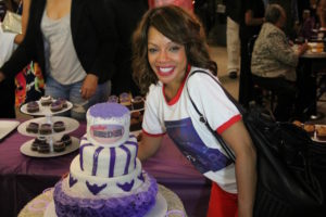 Wendy Raquel Robinson and cake